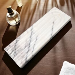 White Marble Incense Holder – Natural Stone Aromatherapy Decor null