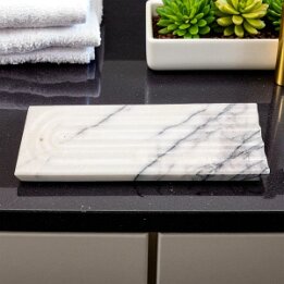White Marble Incense Holder – Natural Stone Aromatherapy Decor null