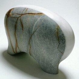 Graceful Gait Sentinel – Abstract Marble Sculpture null