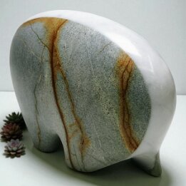 Graceful Gait Sentinel – Abstract Marble Sculpture null