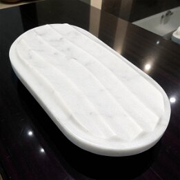Natural Marble Soap Dish with Drain – Luxury Stone Bathroom Decor null