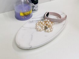 Natural Marble Vanity Tray – Luxury Stone Organizer null